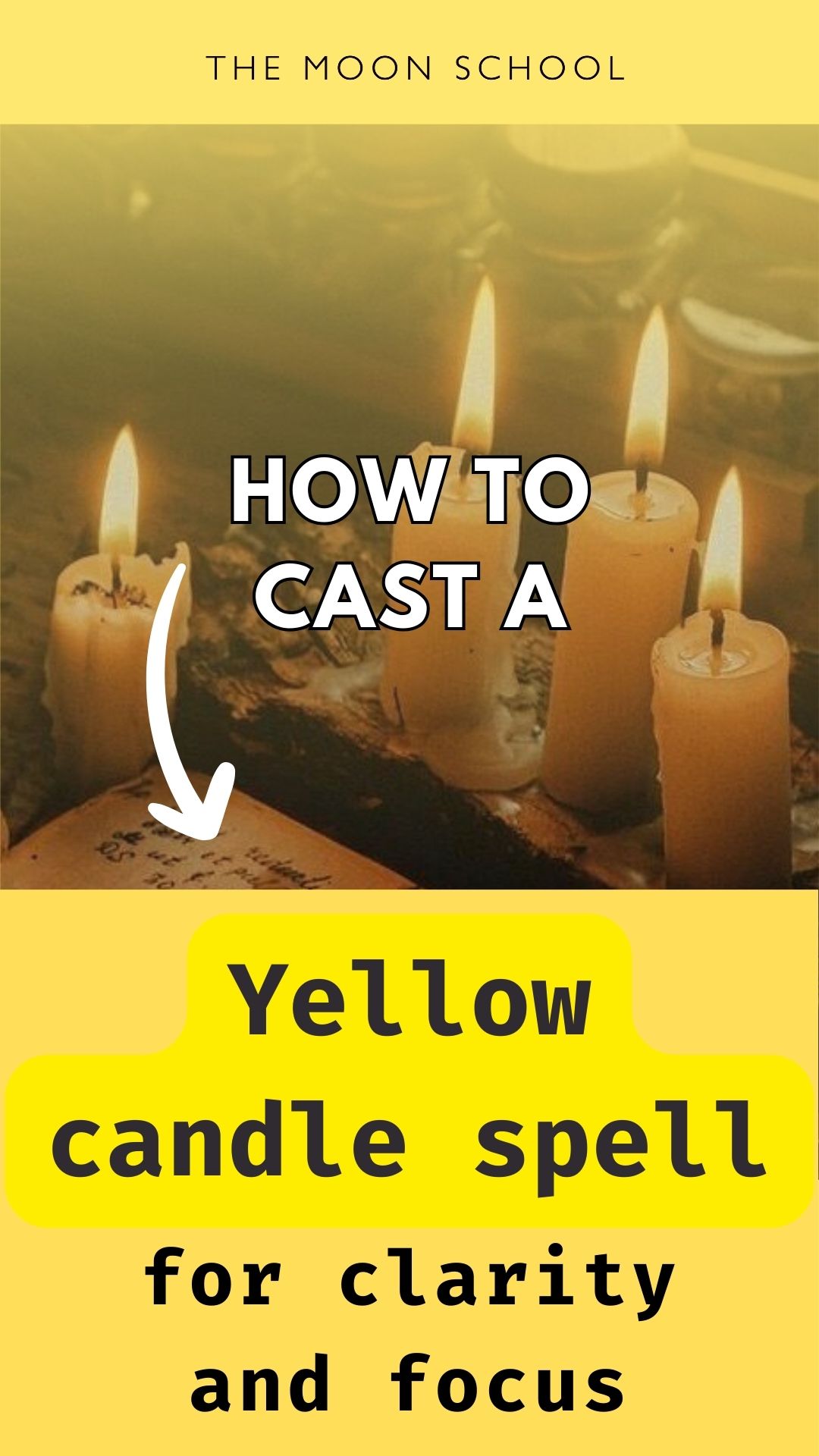 Yellow candle magick witchy aesthetic PIN 