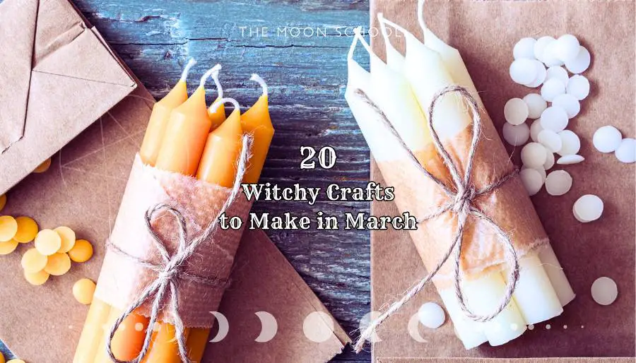 Beeswax candles ties up with string witchy crafts for March to make and sell
