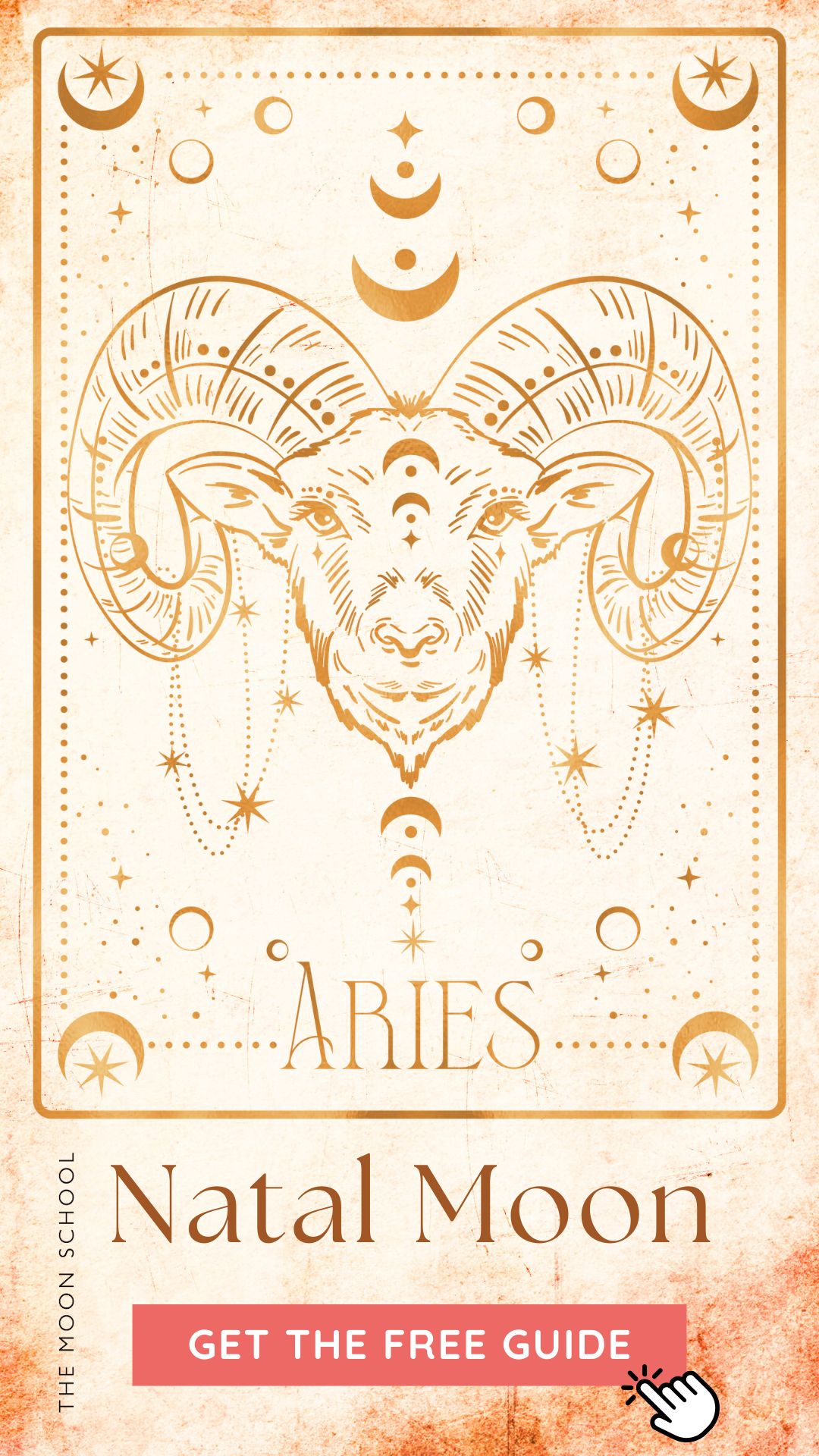Grimoire page showing an aries moon sign guide 