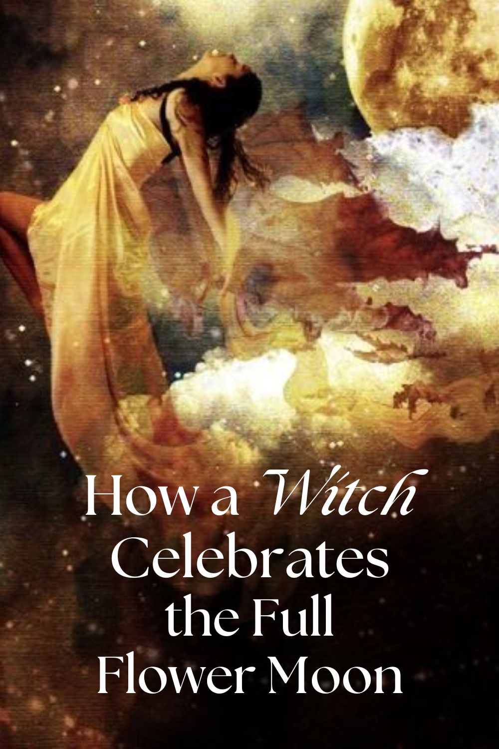 Witchy woman beneath the full flower moon 