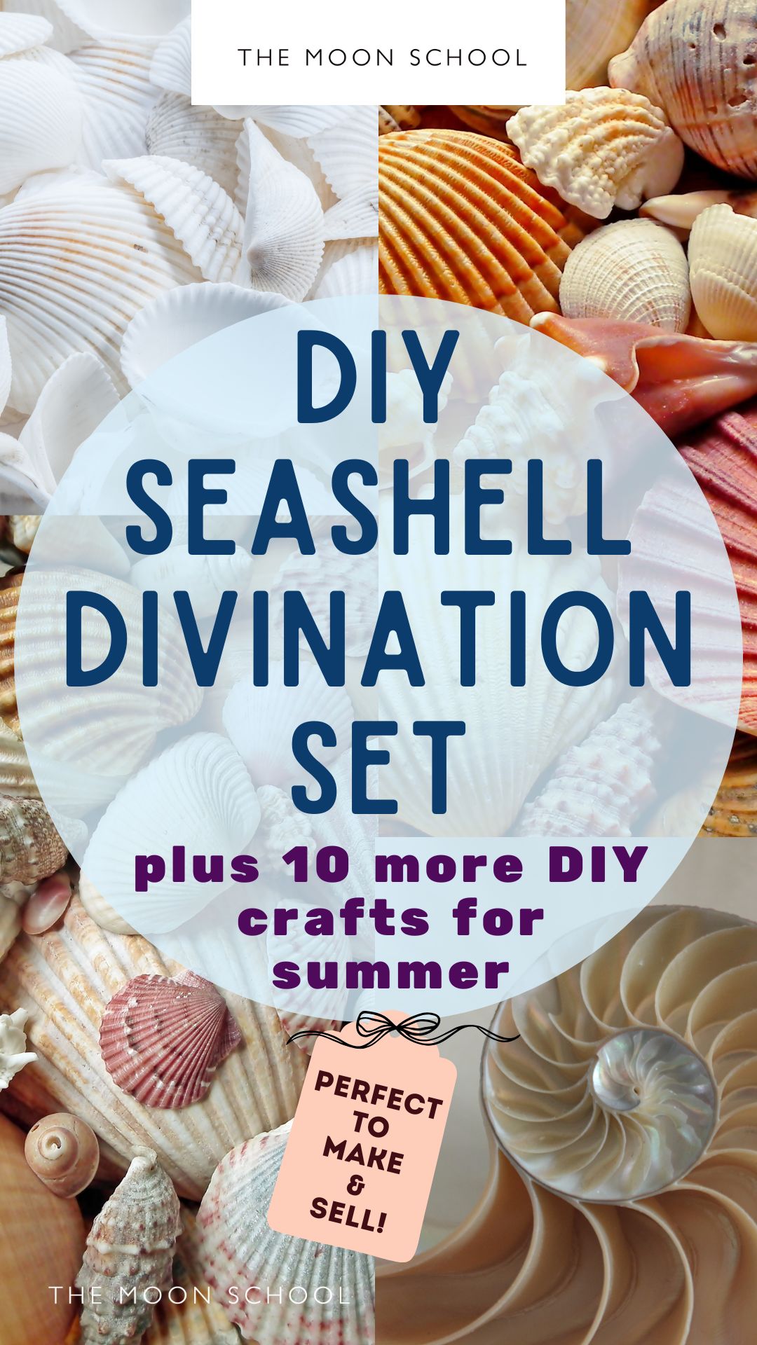 Sea witch aesthetic pin with DIY Seashell Divination Set plus 10 more DIY crafts for summer