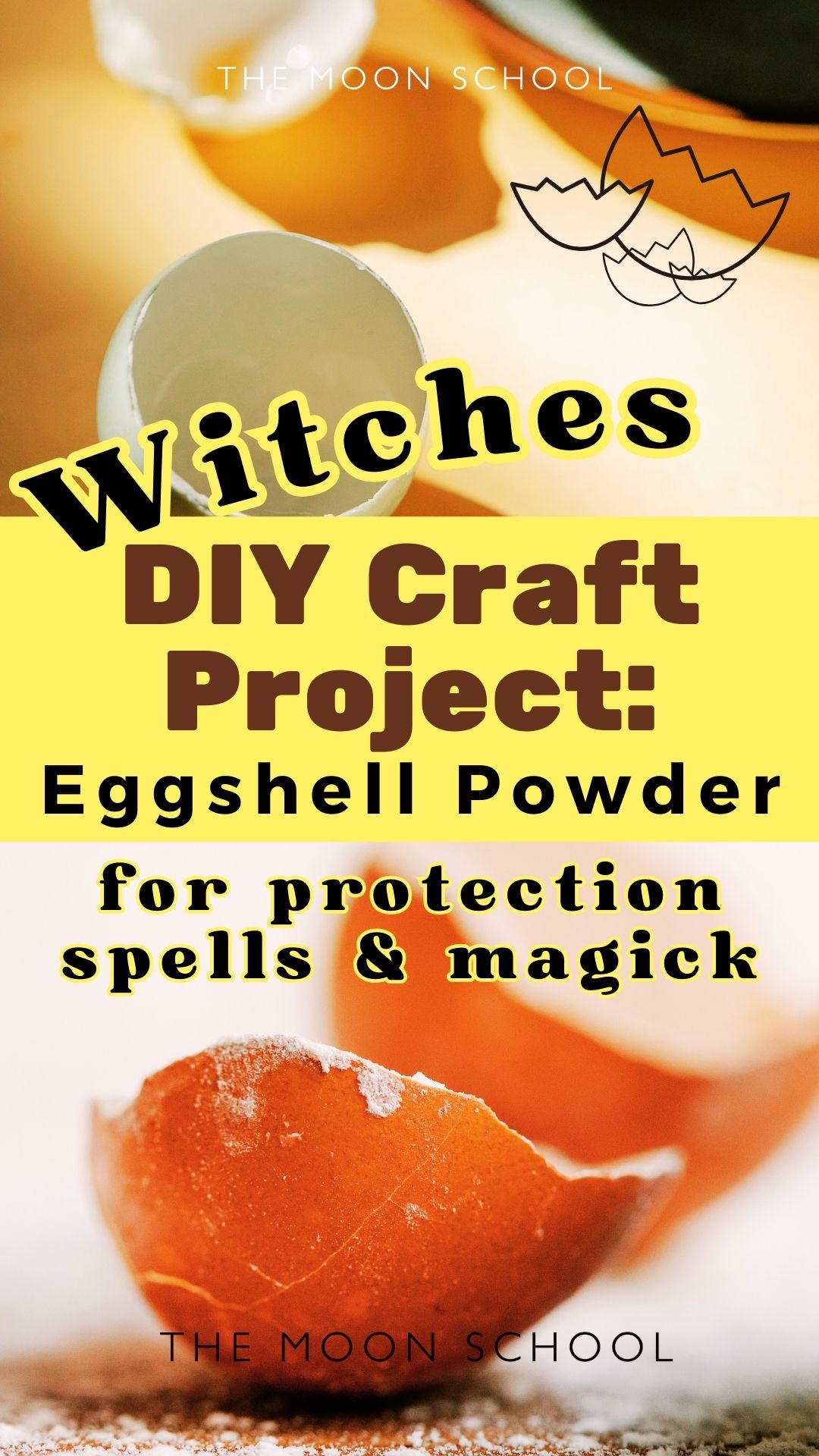 DIY Eggshell powder craft idea for witches magick wiccan