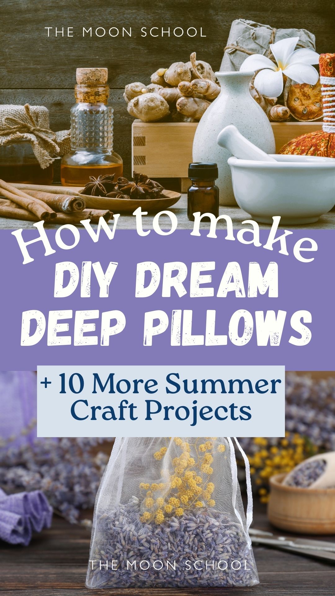 Summer craft Pin with dream pillow herbal sachet aesthetic images