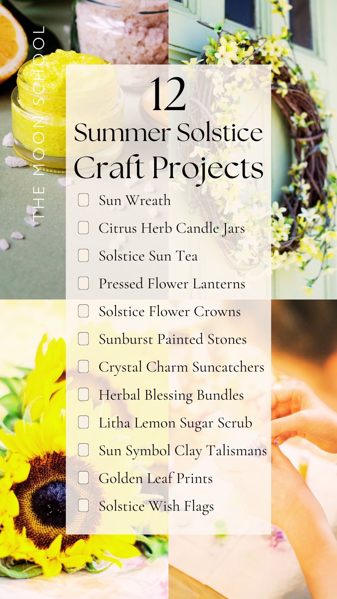 Checklist of Summer Solstice DIYs and craft project ideas