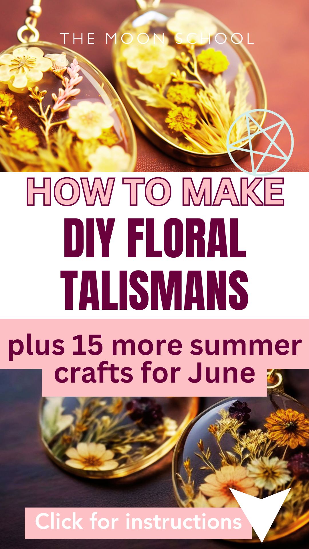 June craft aesthetic with resin floral jewellery charms