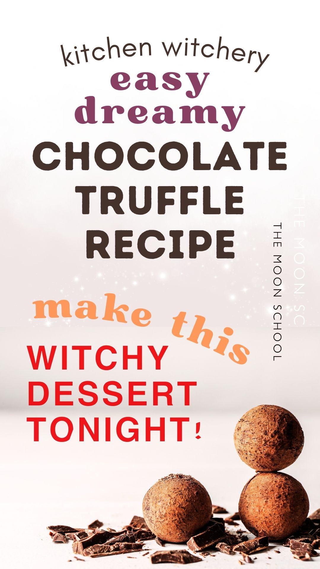 Delicious looking DIY chocolate truffles made for a full moon ritual 
