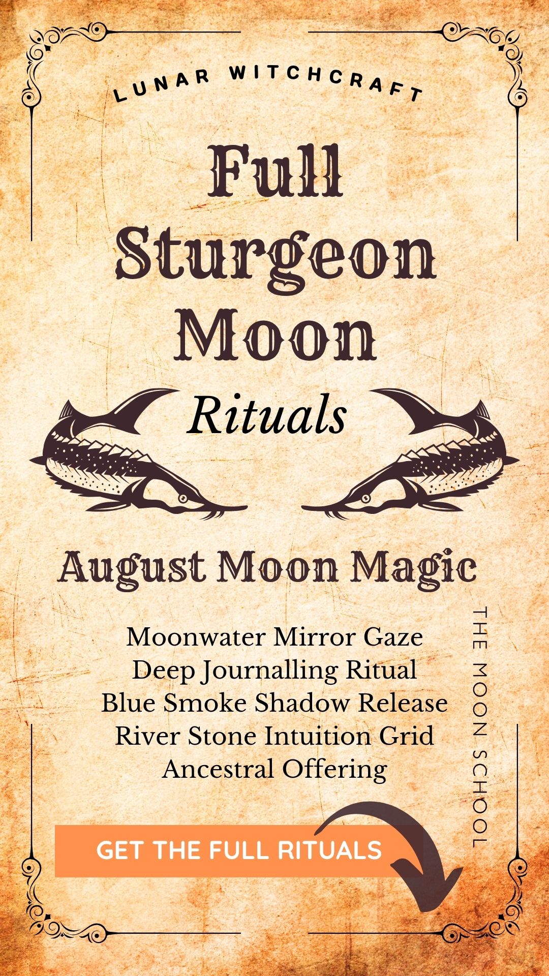 August Book of shadows witchcraft guide for the full sturgeon Moon