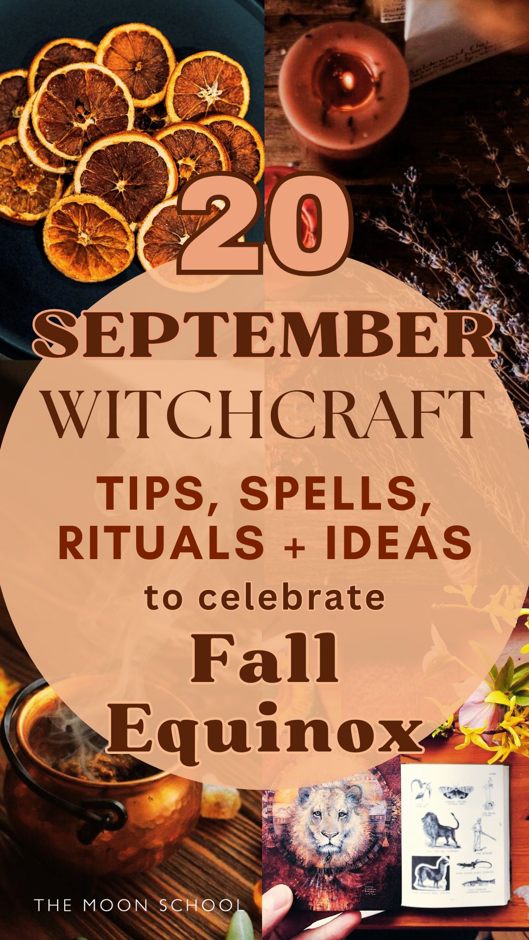 September spells aesthetic pin with autumn equinox witchcraft ideas