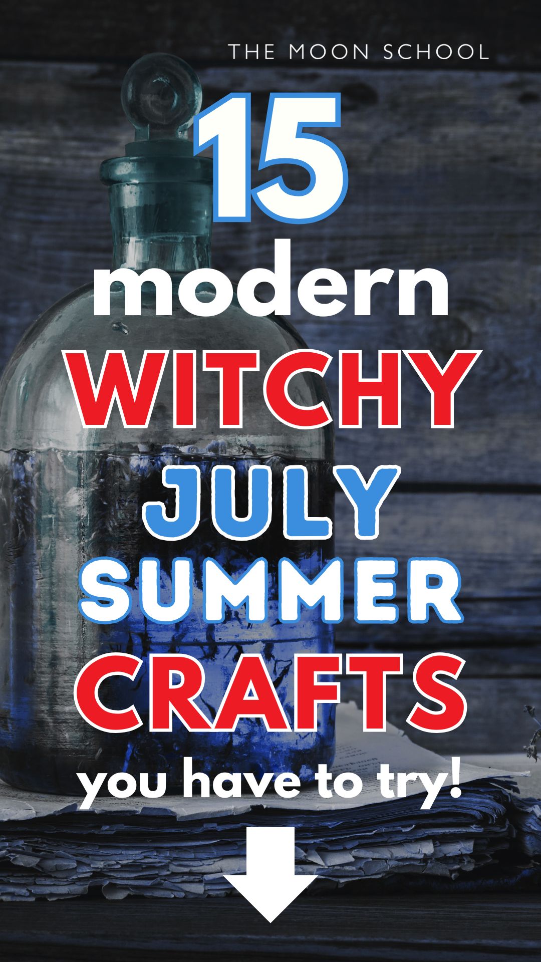 July Craft Pin with red, blue and white colour aesthetic