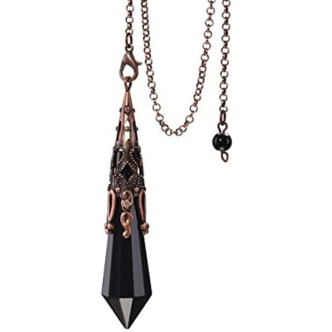 Obsidian pendulum witch divination tool