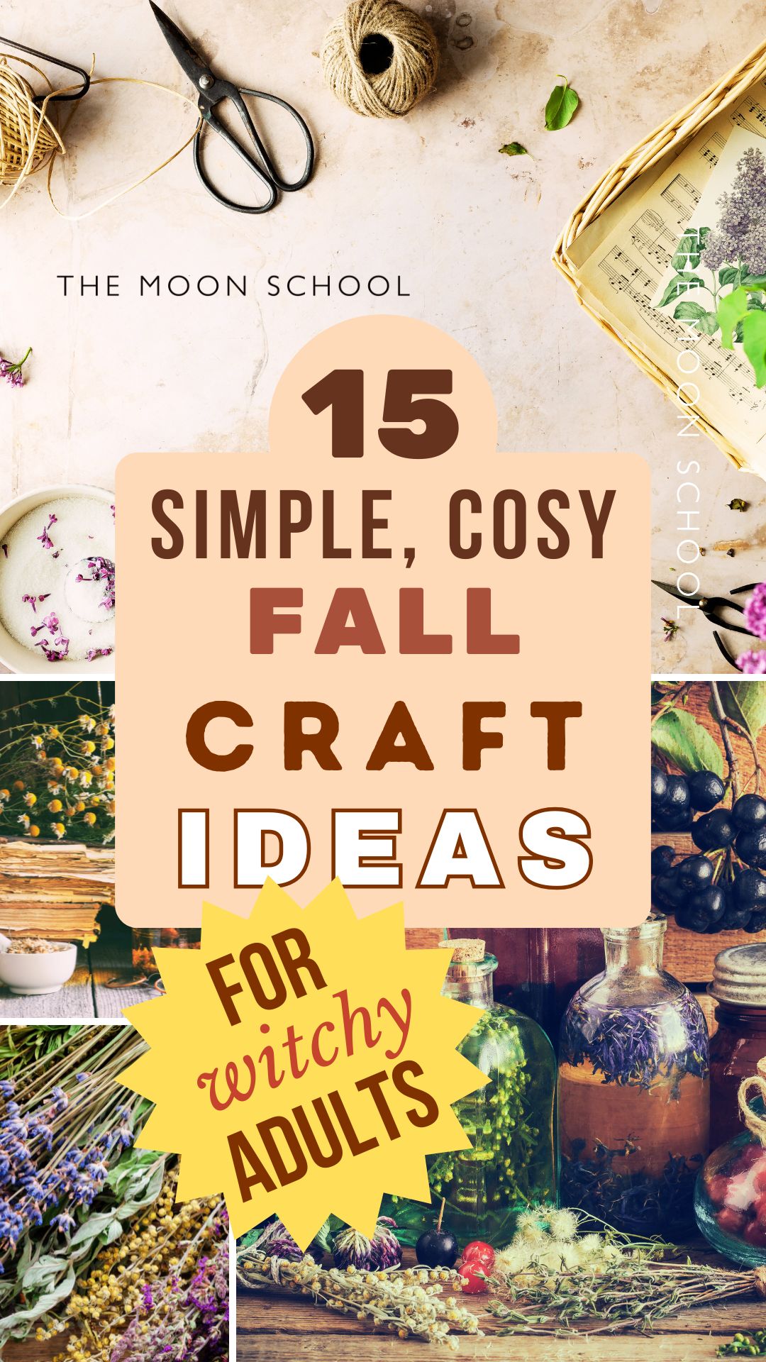 witchy DIY collage pin for september aesthetic