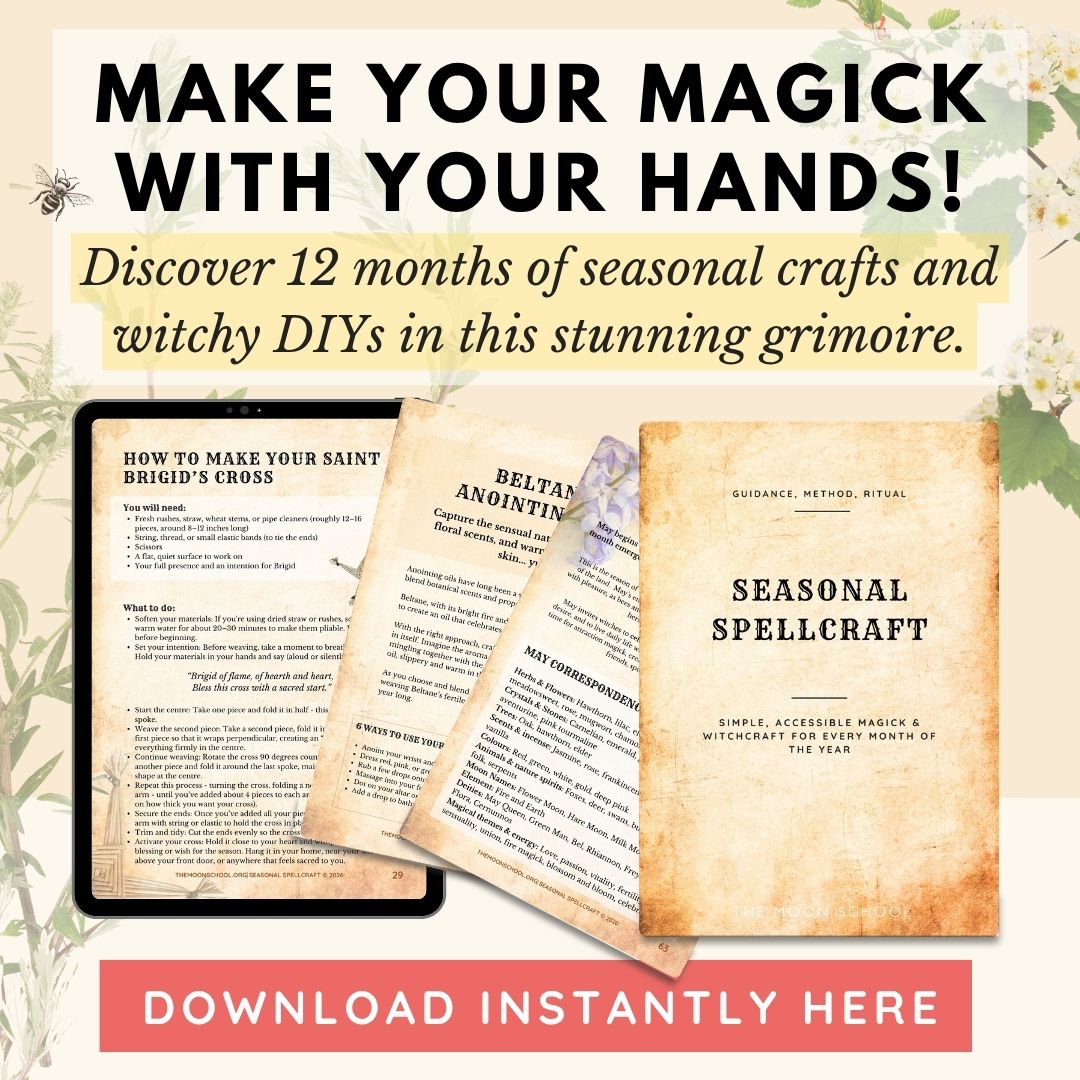 Seasonal crafts grimoire for DIY witchy projects