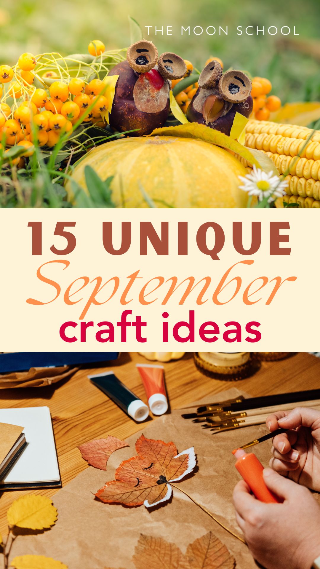 September craft ideas with pumpkins and fall harvest decor