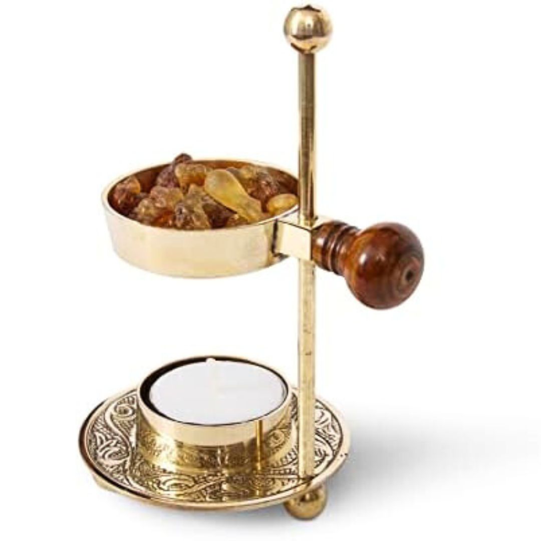 ornate brass smokeless burner
