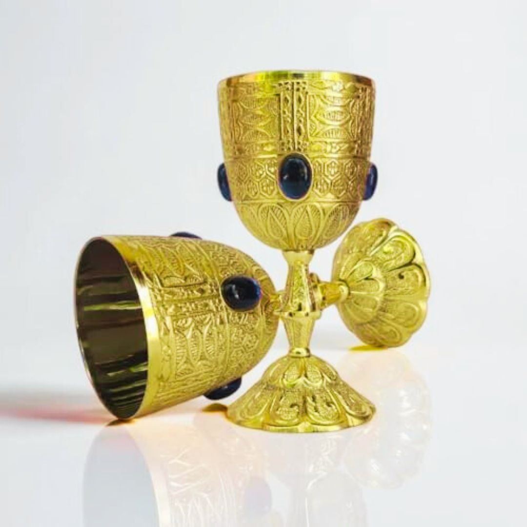 ornate medieval ceremonial chalice for witch rituals