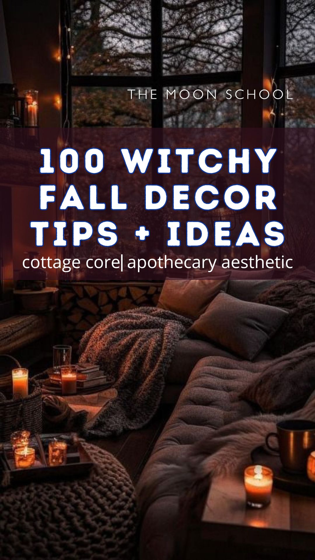 witchy fall decor scene