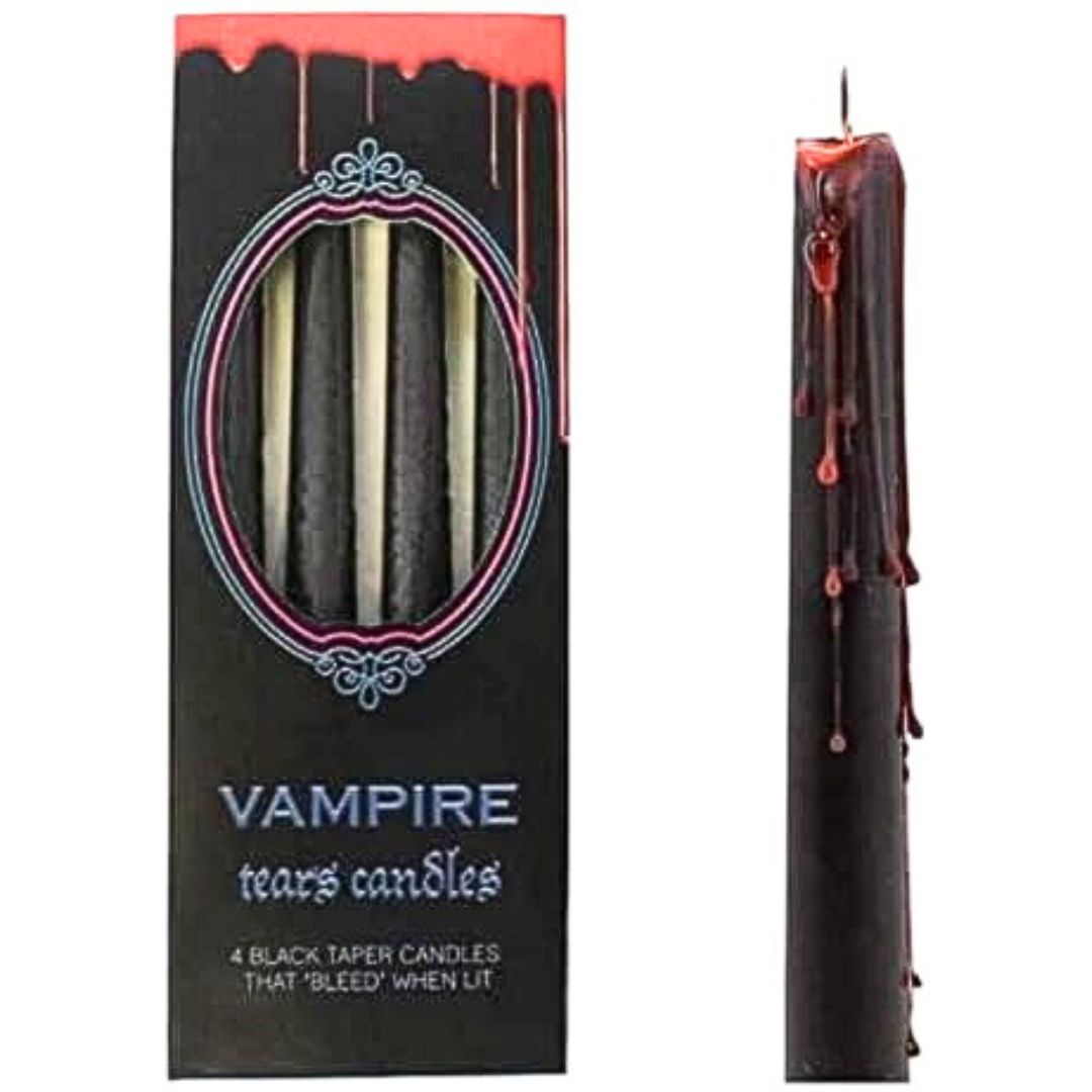 Bleeding vampire candles for witchy halloween party bleeding halloween theme party candles