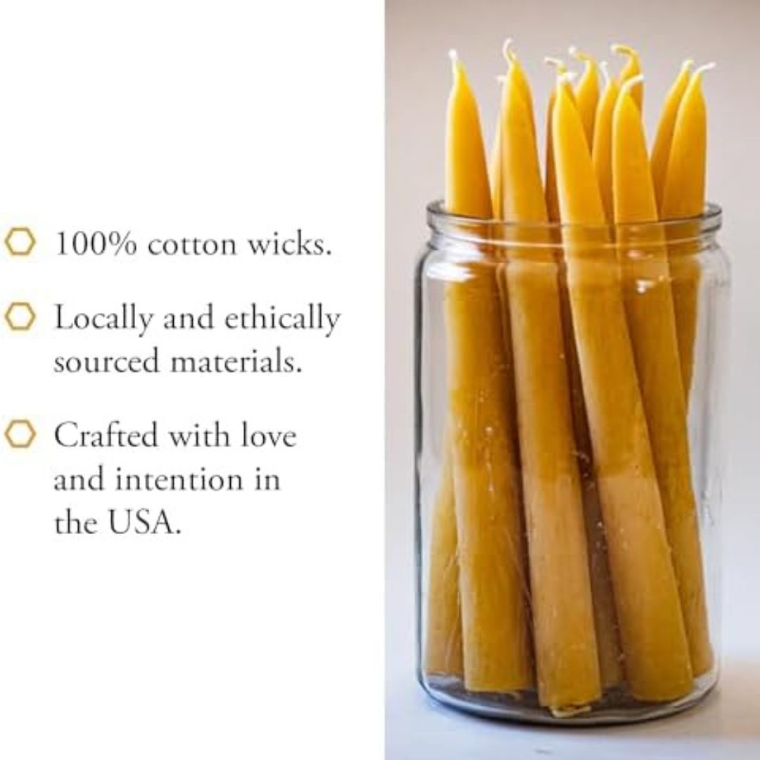 Pure beeswax taper candles for a witchy apothecary themed party Pure beeswax taper candles for a witchy apothecary themed party