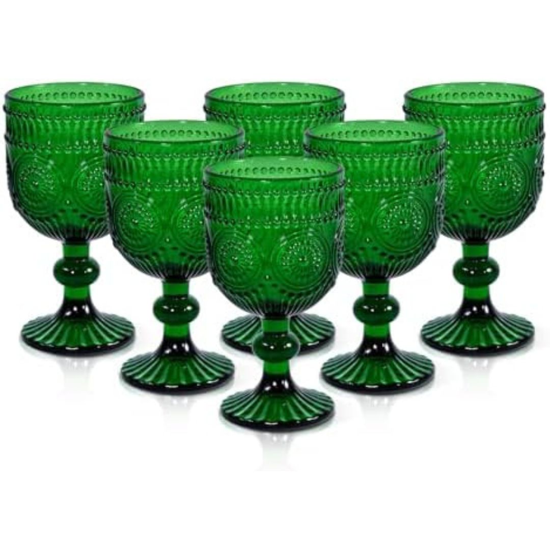 Green witch goblet party theme Forest green goblets for a witchy party theme