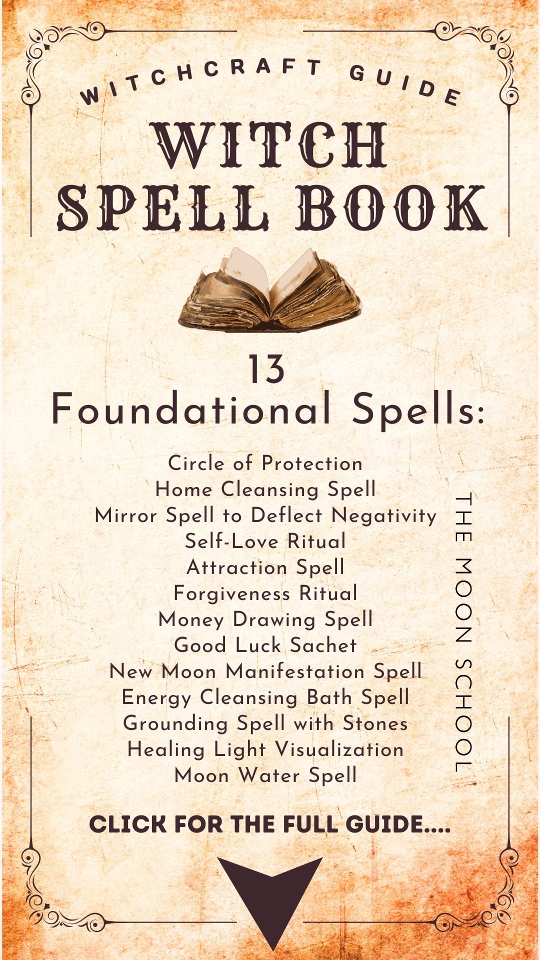 Witch spell book grimoire page book of shadows guide 13 easy spells for your first witch spell book