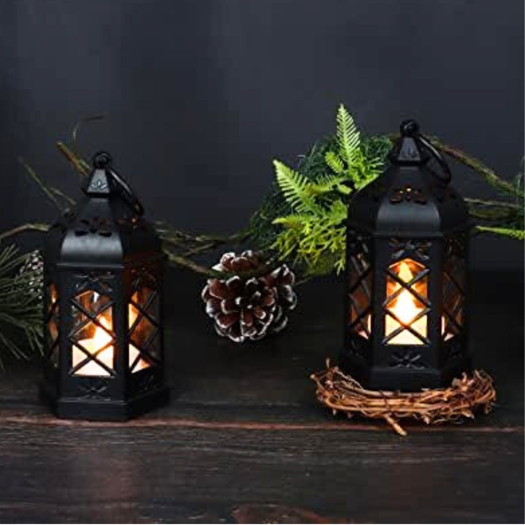 Woodland witch lamp decor Mini lanterns