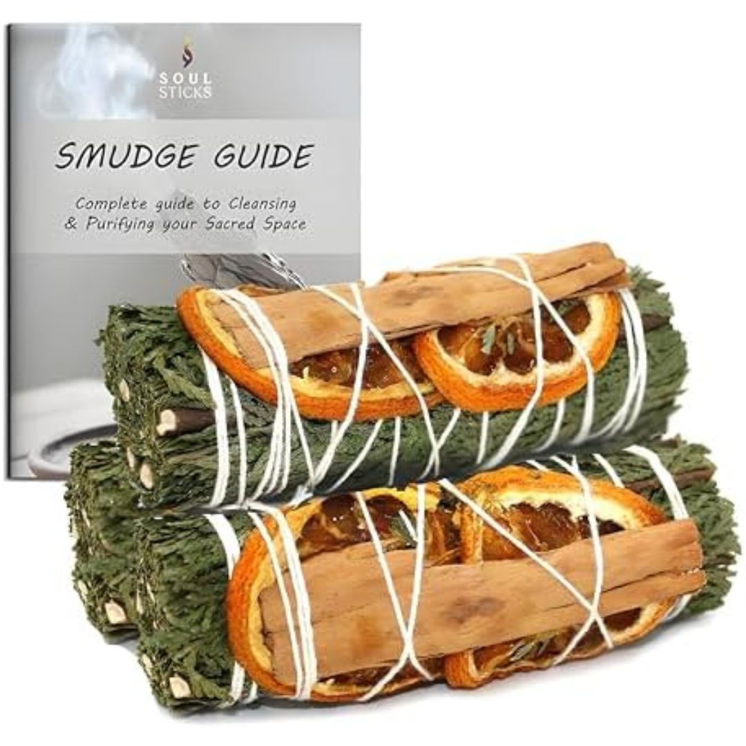 cedar and orange smudge sticks