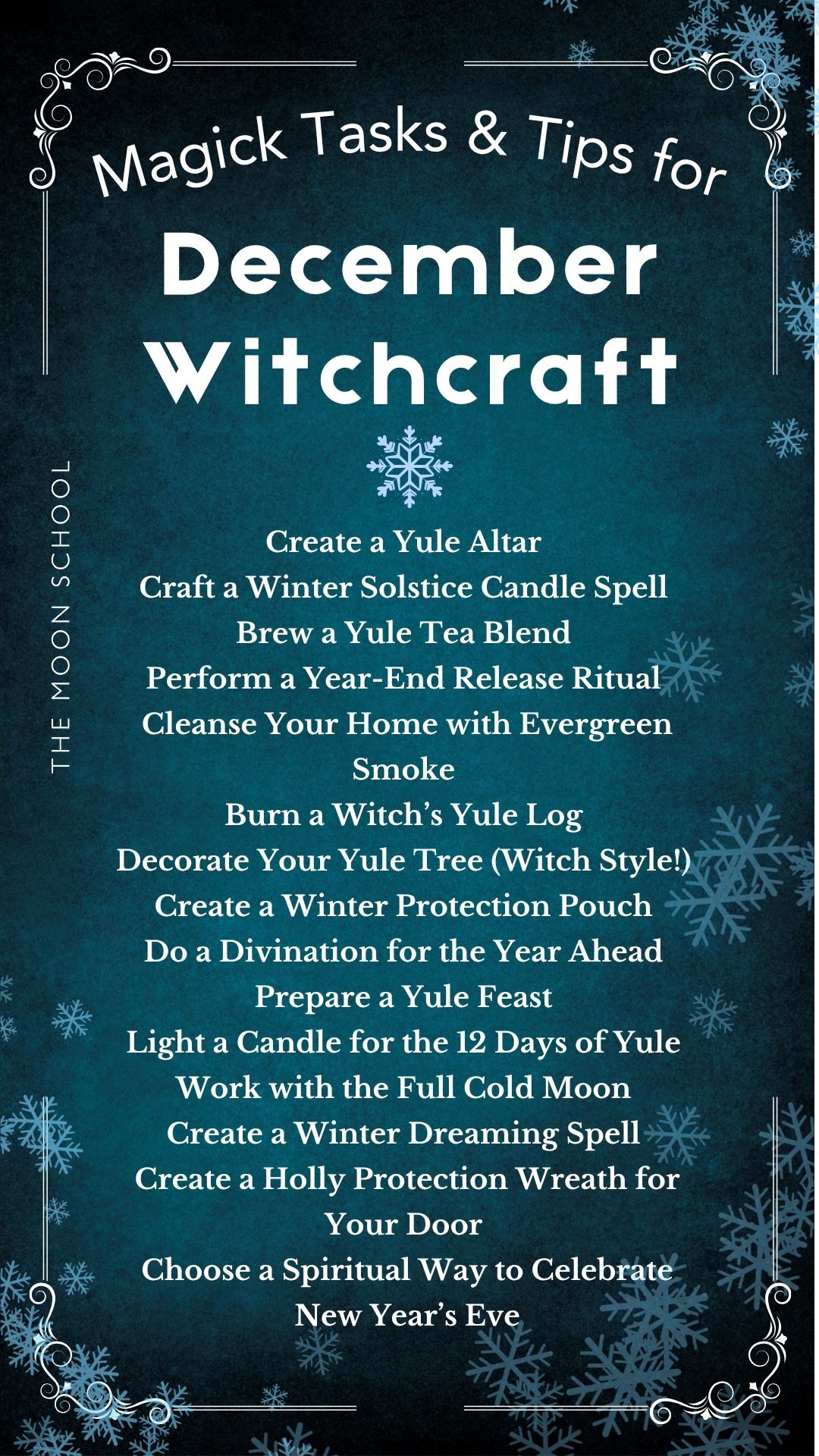 December witch magick witch spell book guide for YULE