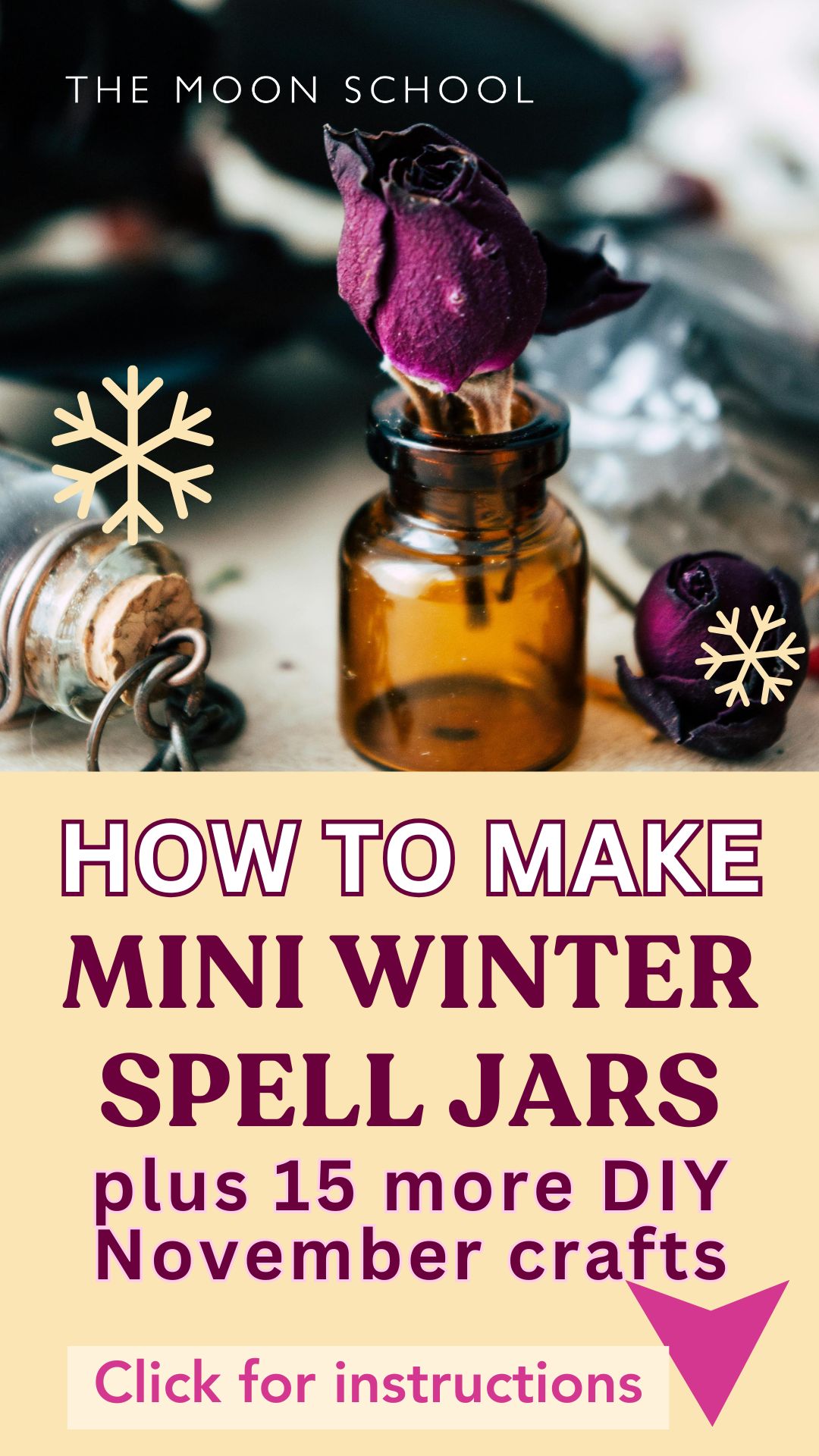 winter spell jar image example of a witchy november craft idea
