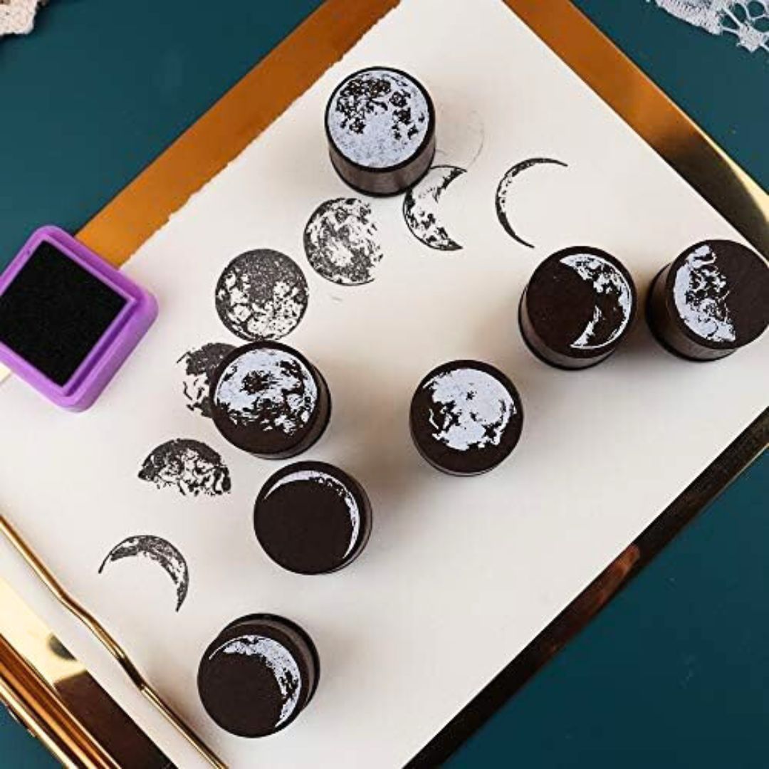 Moon phase stamp kit