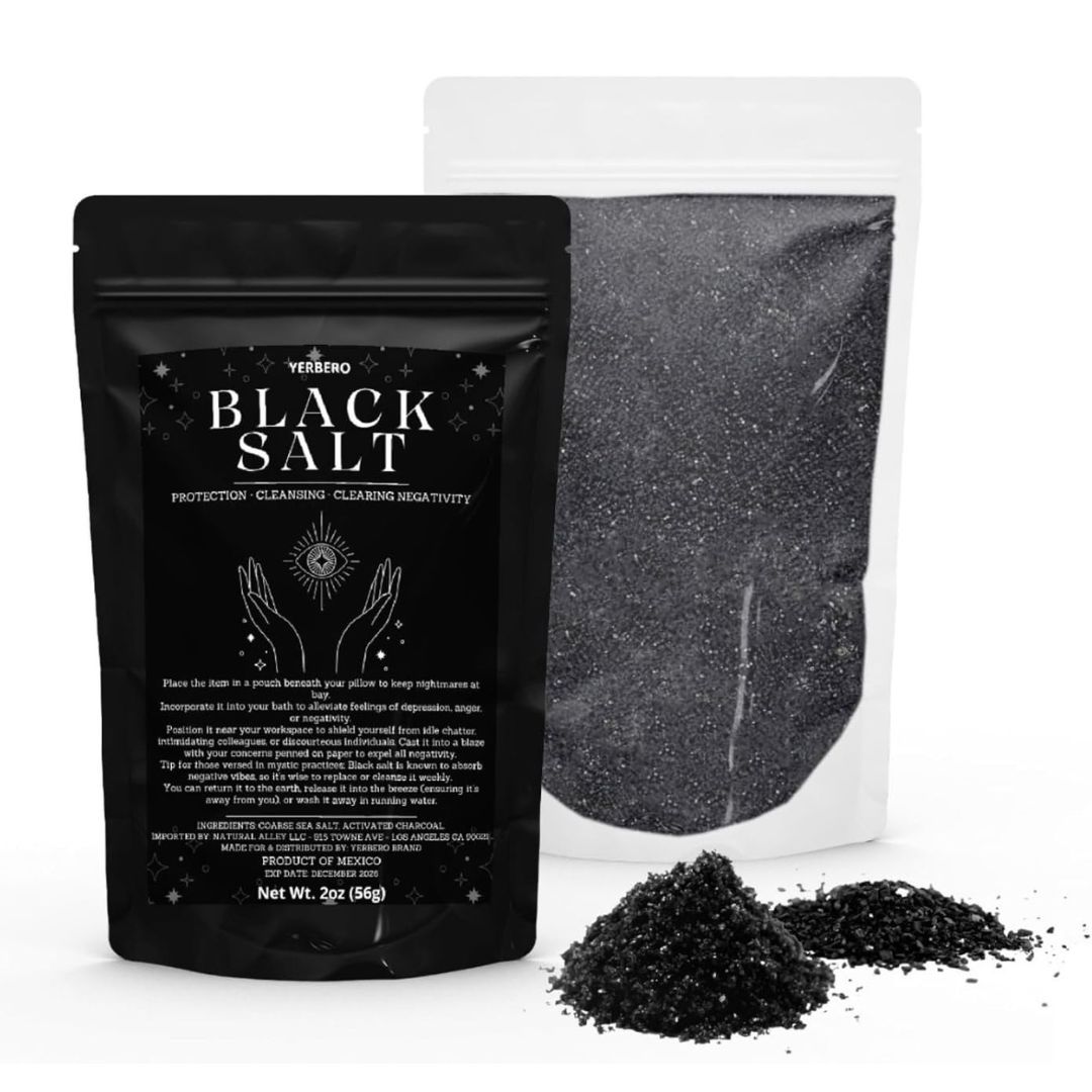 Witch black salt protection spell tool